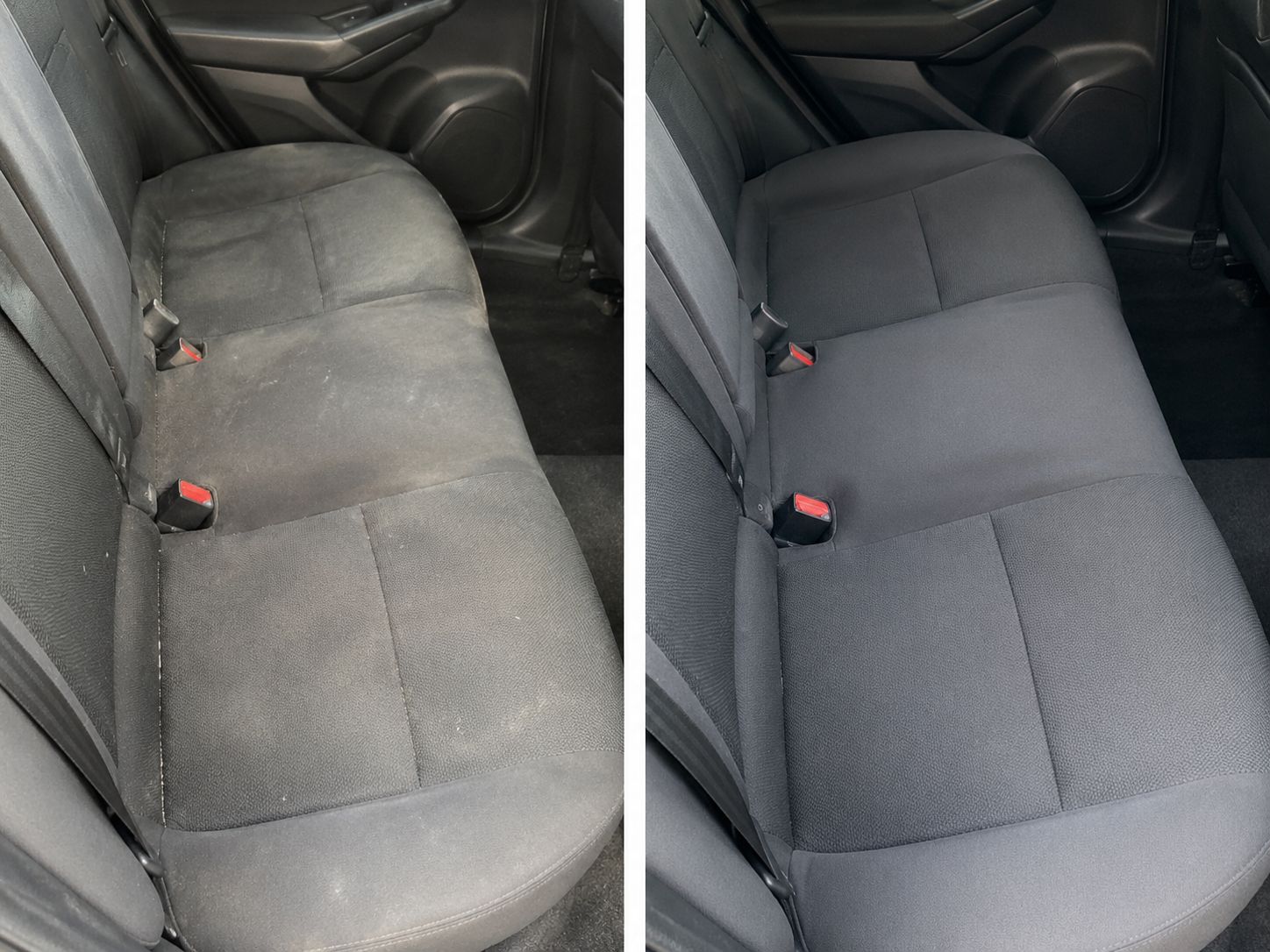 Sedišta automobila pre i posle dubinskog pranja